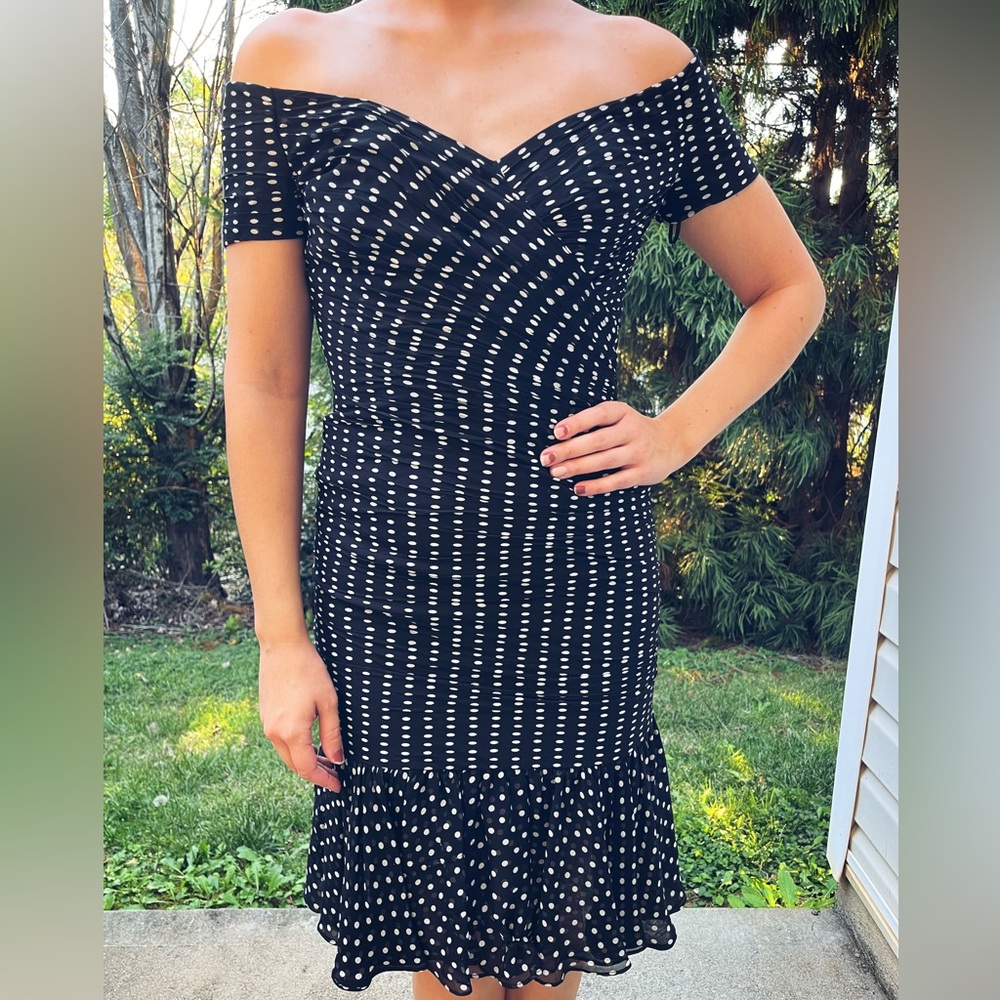 Vintage ASSAR Polka Dot Cocktail Dress